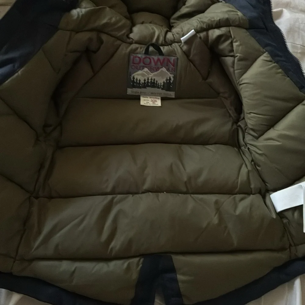 Zara BabyBoy Navy Hooded Down Feather Jacket